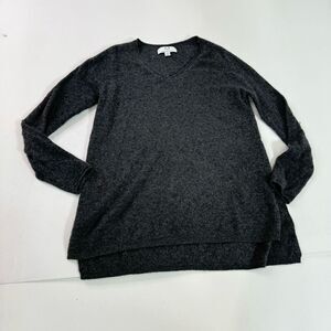 Magaschoni Sweater Womens Small Black Cashmere V-Neck Pullover Preppy mature